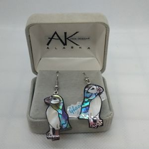 Puffins Alaska AKJack designs earrings